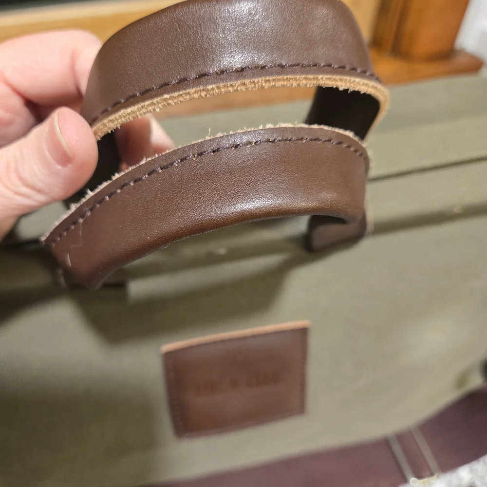 ​Line of Trade Canvas & Leather Mason Dispatch Bag - Olive Green